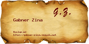 Gabner Zina névjegykártya